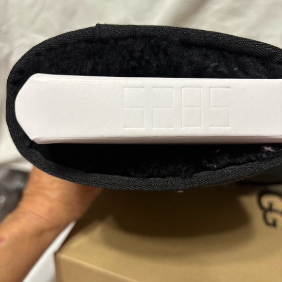 UGG Women's Classic Short Crystal Diamond boots in black suede - Picture 7 of 13